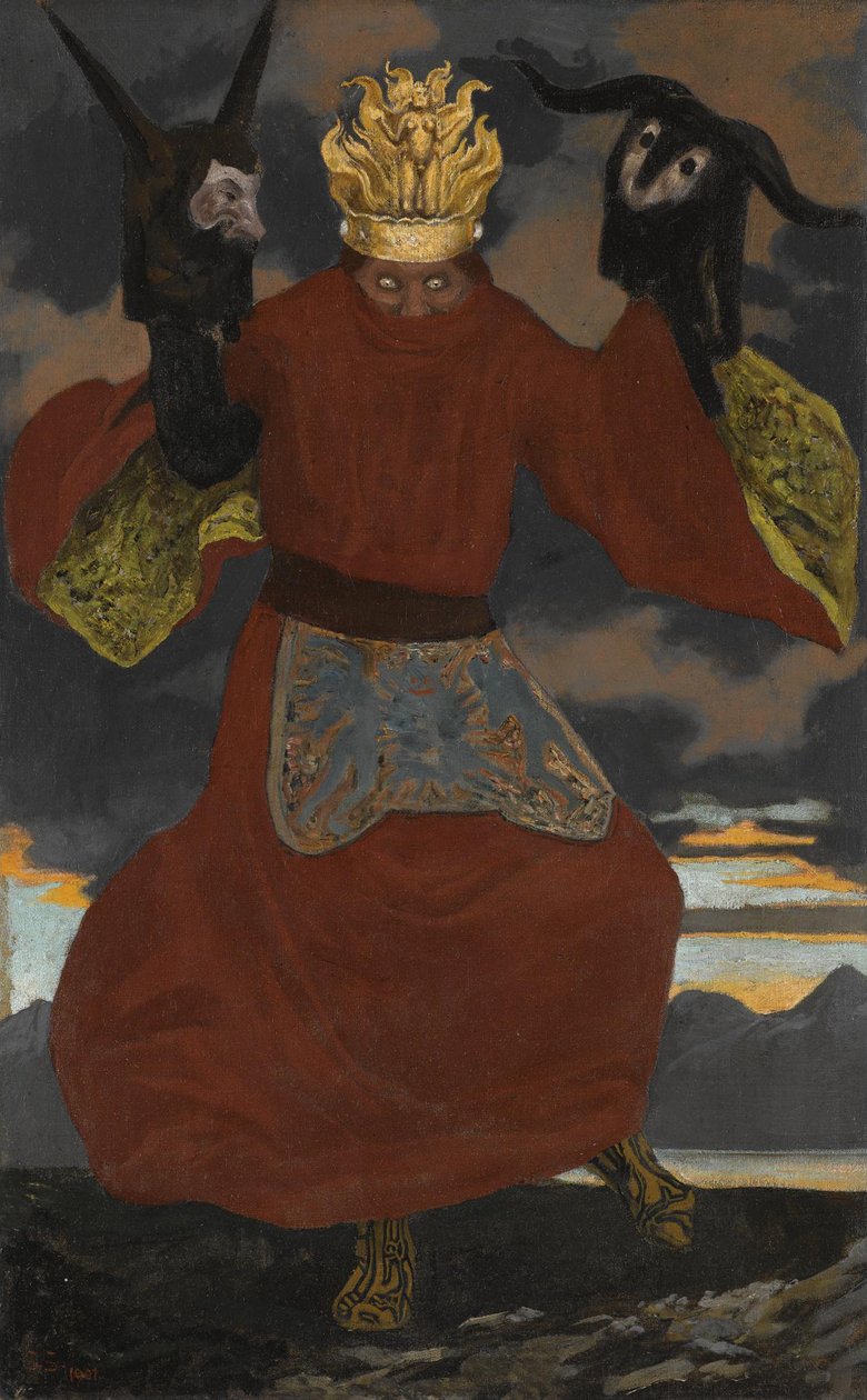 Sjamanen, 1901 av Sascha Schneider