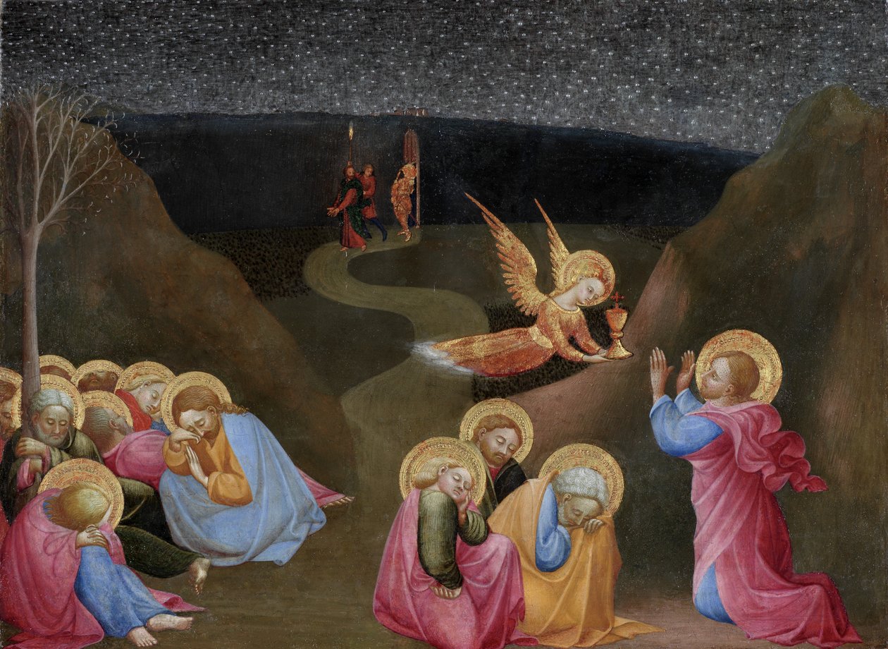 The Agony in the Garden, ca. 1400-50 (tempera på poppelpanel) av Sassetta c.1392 1450 Sassetta c.1392 1450
