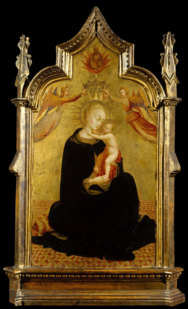 Madonna og barn med engler, ca. 1445-50. av Sassetta