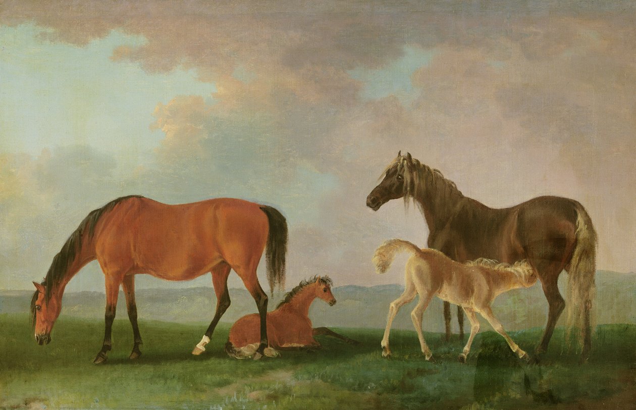 Hopper og føll (olje på lerret) av Sawrey Gilpin