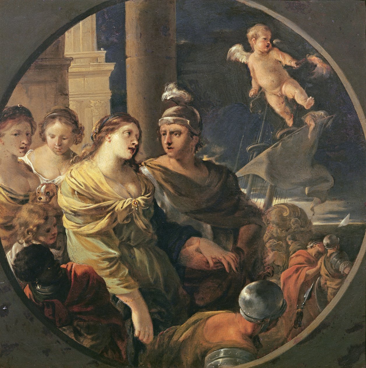 The Farewell of Dido and Aeneas (olje på kobber) av Sébastien Bourdon