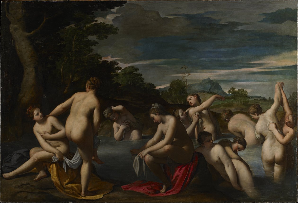 Nymfer på badet av Sigismondo Scarsellino