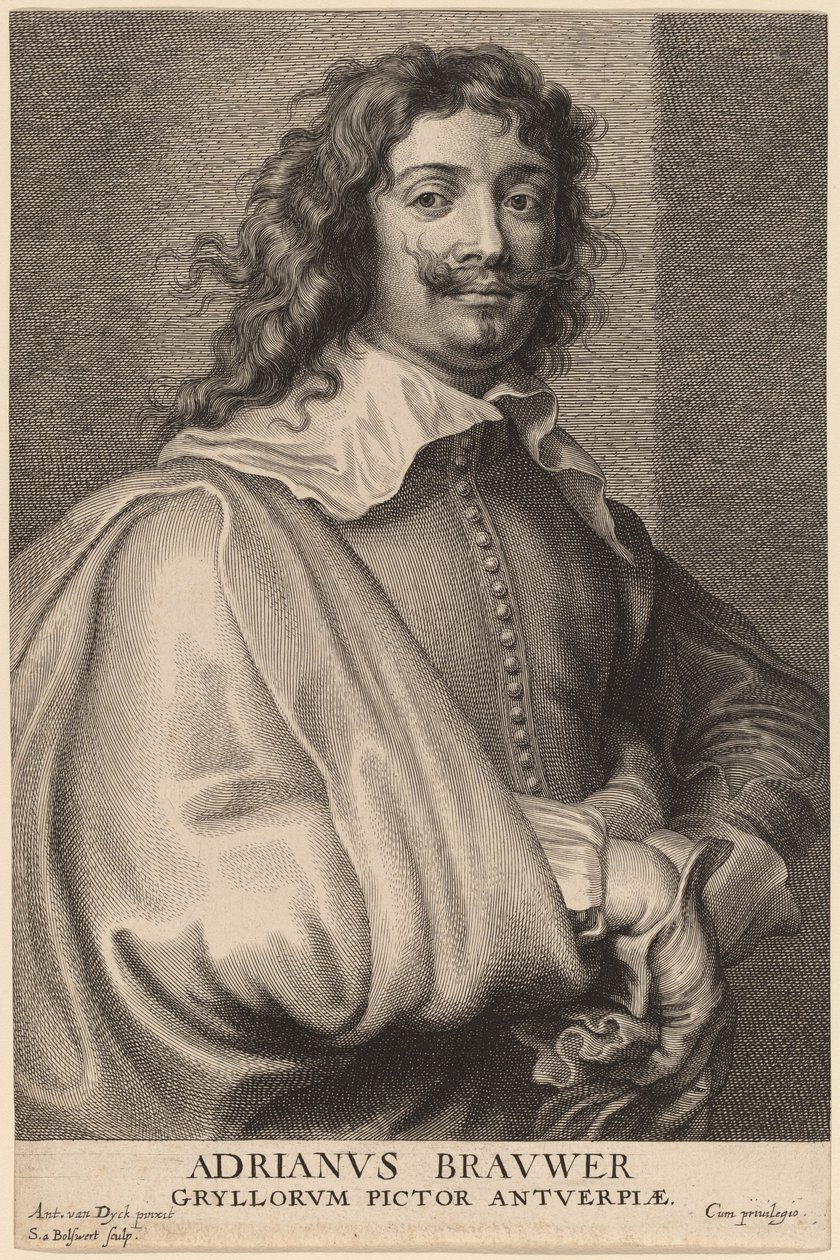 Adriaen Brouwer av Schelte Adams Bolswert after Sir Anthony van Dyck