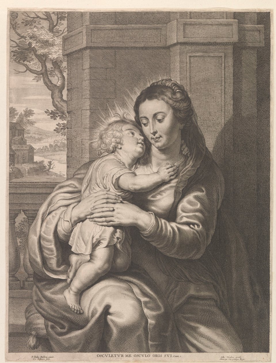 Mary med barn av Schelte Adamsz. Bolswert
