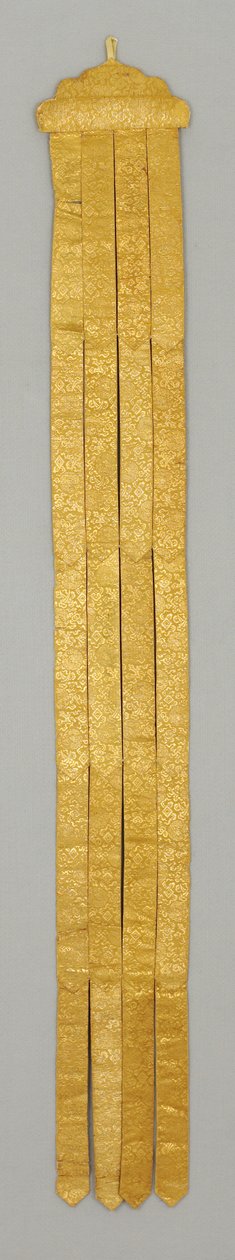 Banderole/tempelhenger, ca. 1700-tallet (silkebrokade) av School Chinese