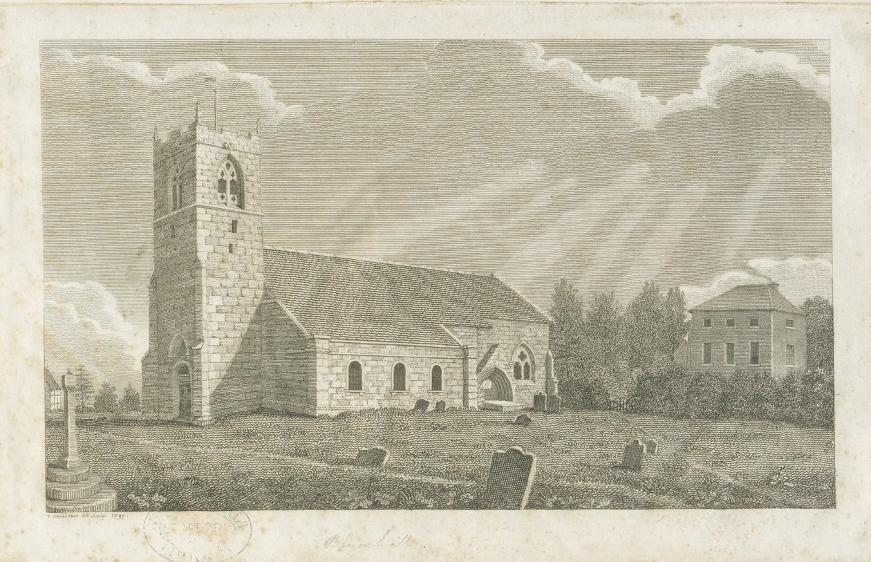 Blymhill kirke: gravering av School English