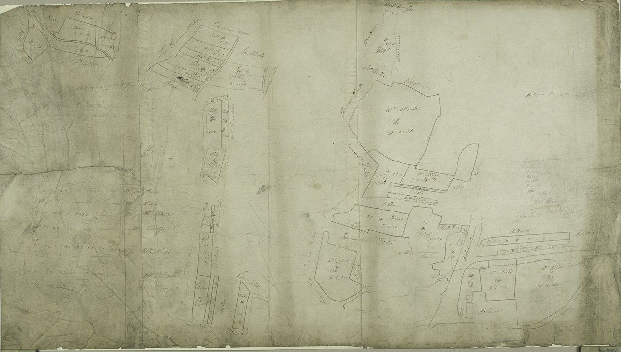 Kart over Willesden, London (litho) av School English