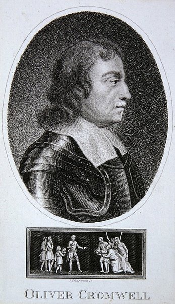 Oliver Cromwell (gravering) av School English