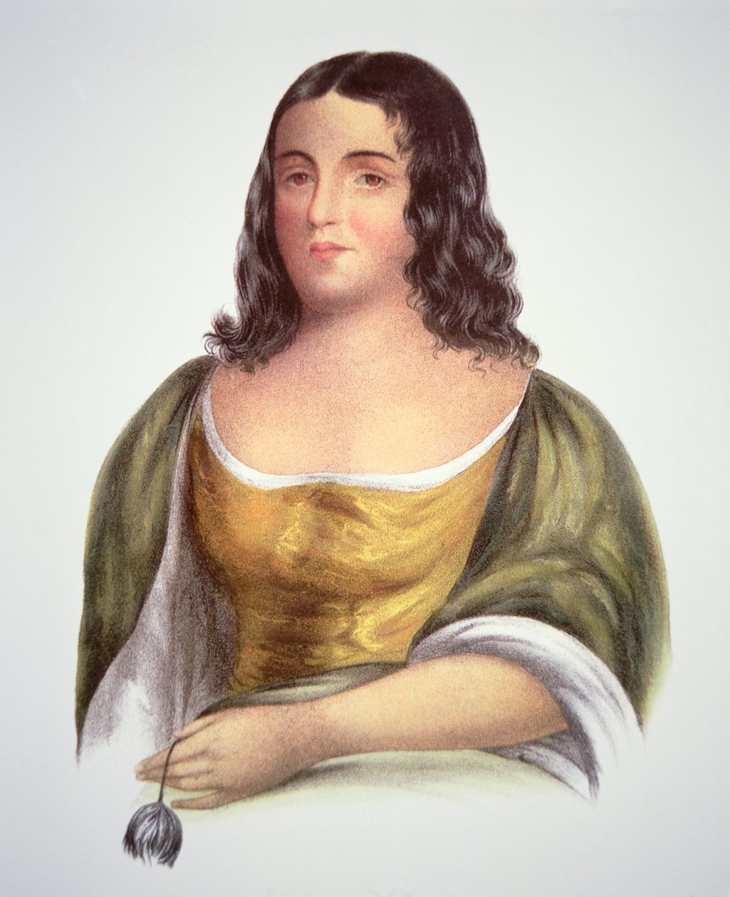 Pocahontas (ca. 1595-1617) (litho-farge) av School English