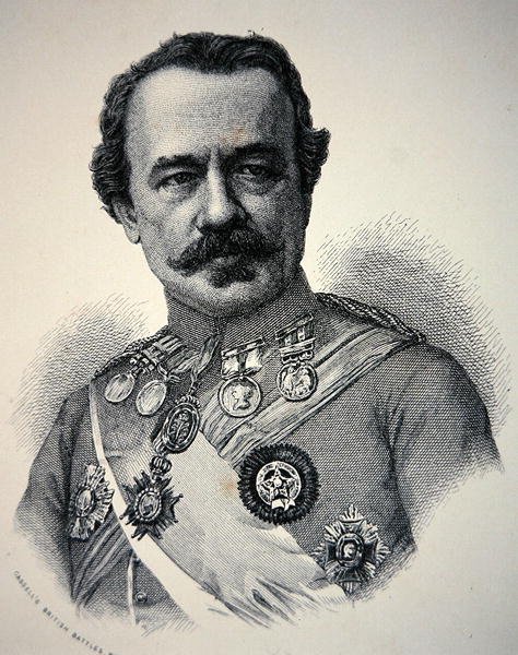 Sir James Outram (litho) av School English