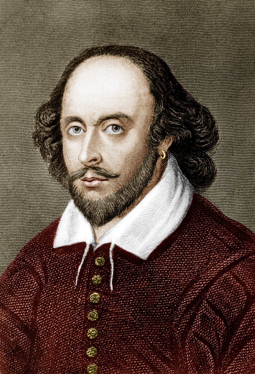 William Shakespeare (fargegravering) av School English