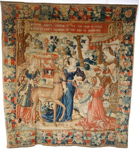 Allegorisk scene (teppe) av School Flemish