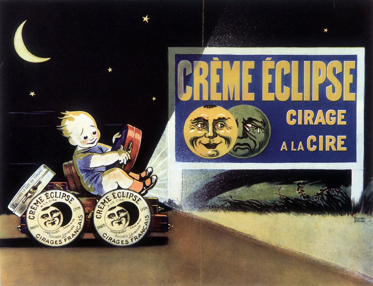 Reklame for vokspolering "" Eclipse Creme"" av School French