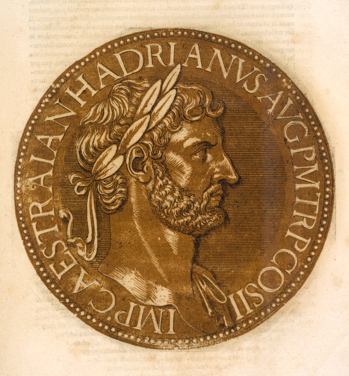 Keiseren Hadrian (farge litho) av School French