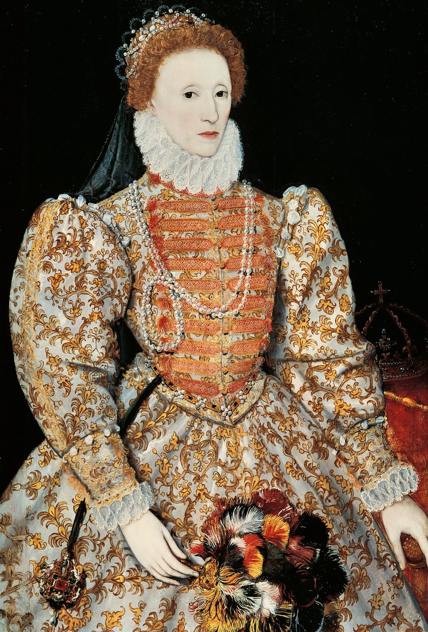Dronning Elizabeth I, ca. 1575 (olje på panel) av School Netherlandish
