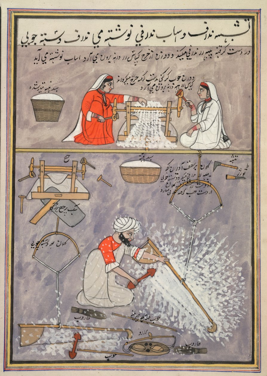 Arbeid med bomull av School Persian