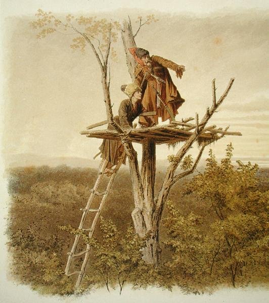 The Lookout (farge litho) av School Russian