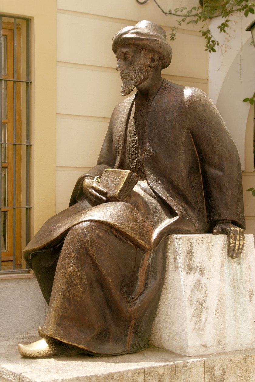 Statue av Moses Maimonides (bronse) av School Spanish