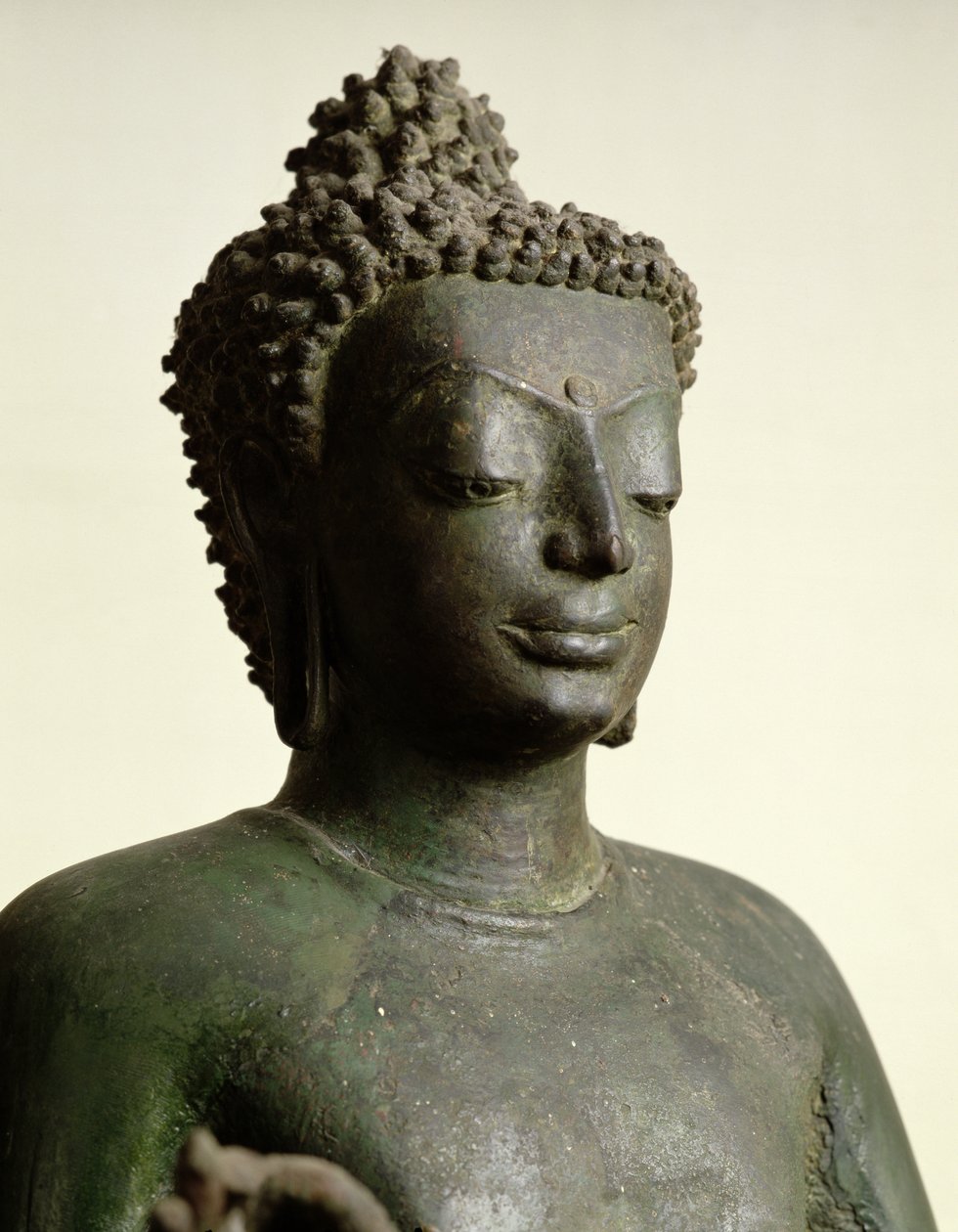 Stående Buddha, fra Buriram (bronse) (detalj) av School Thai