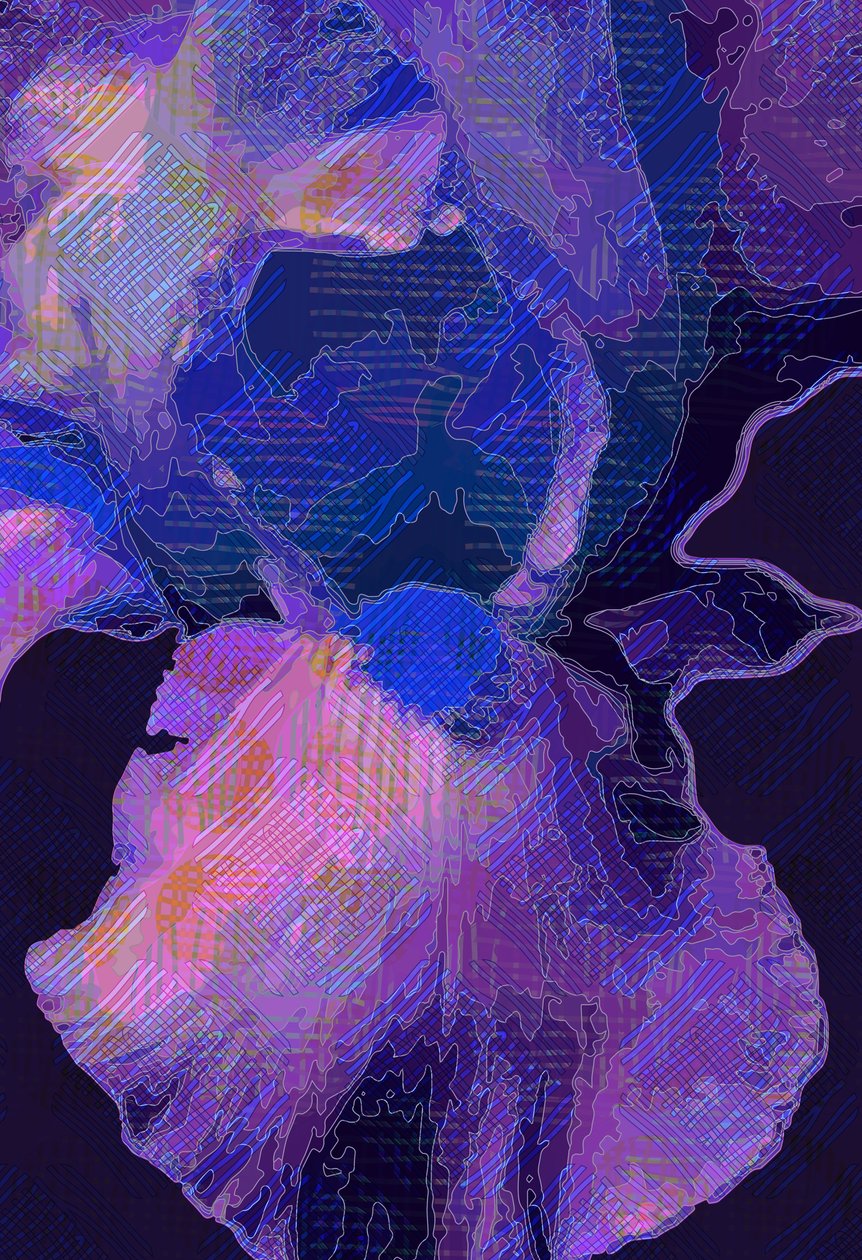 Blå iris (digital) av Scott J. Davis