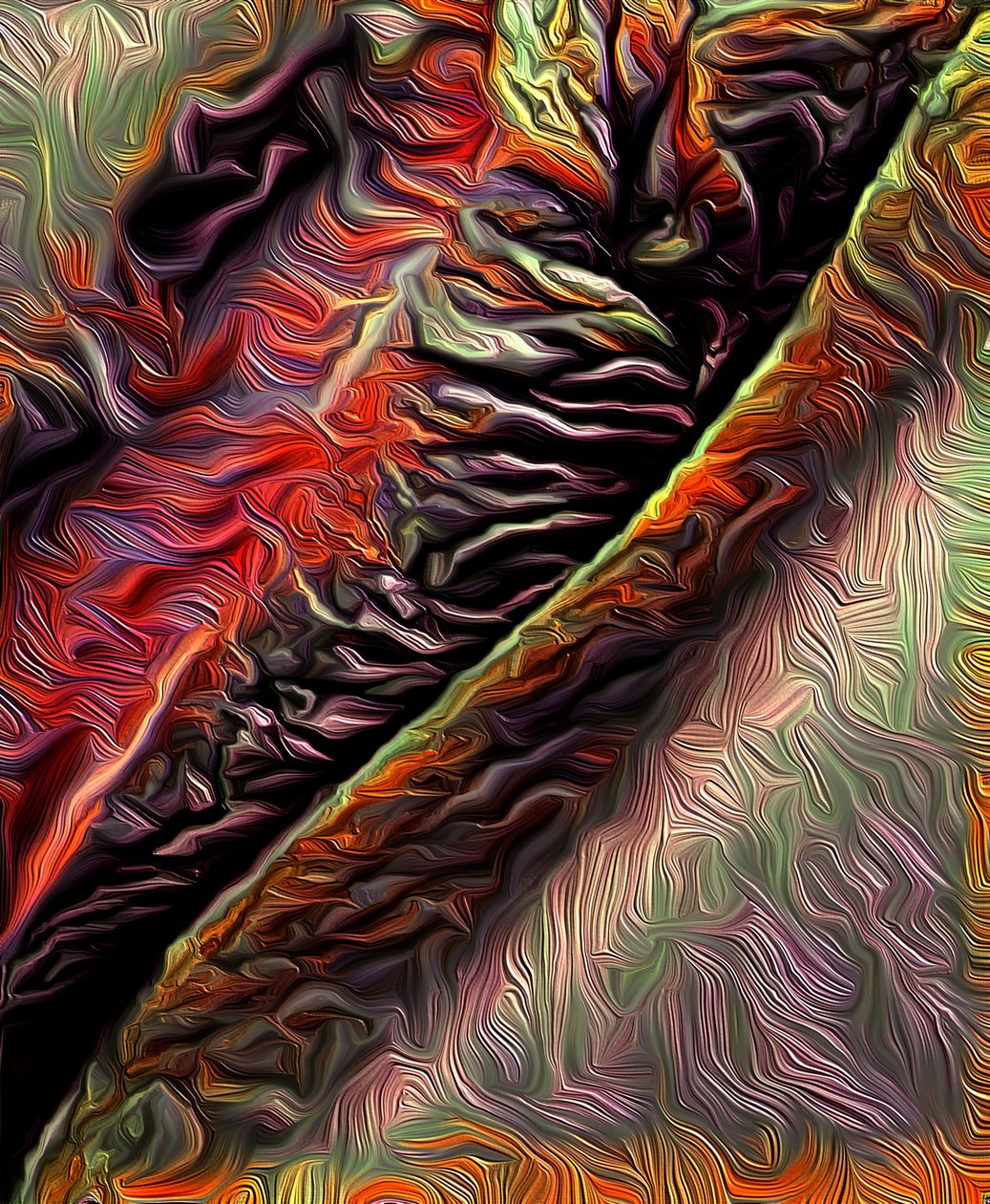 Red Tear, 2021 (digital) av Scott J. Davis