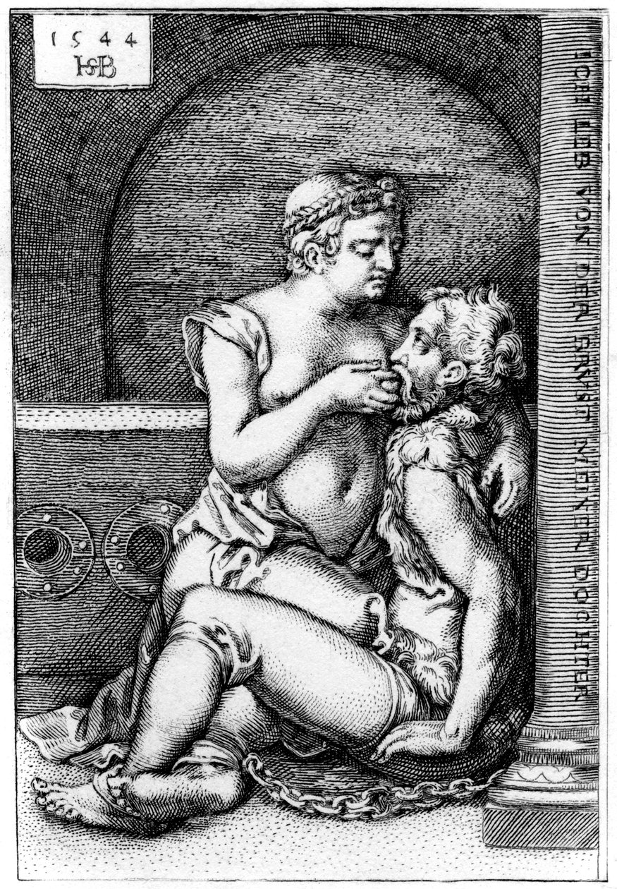 'Cimon og Pero', 1544 1849. av Sebald Beham