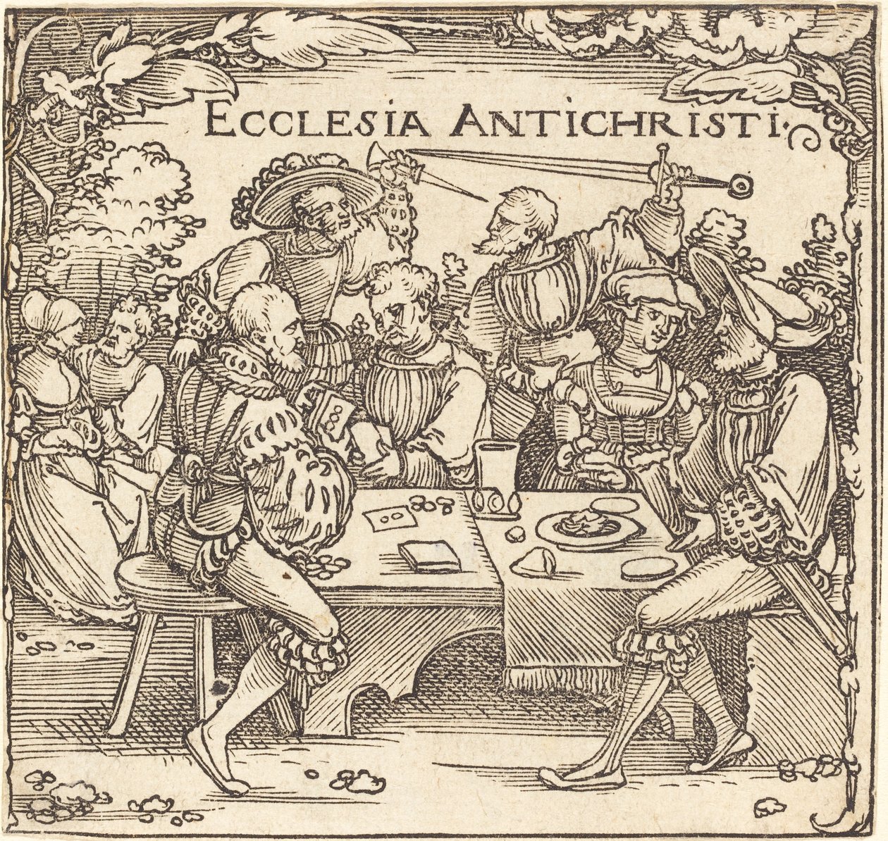 Antikrists kirke av Sebald Beham
