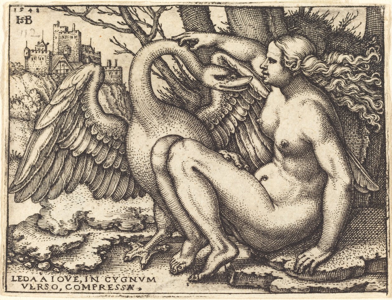 Leda og Svanen av Sebald Beham
