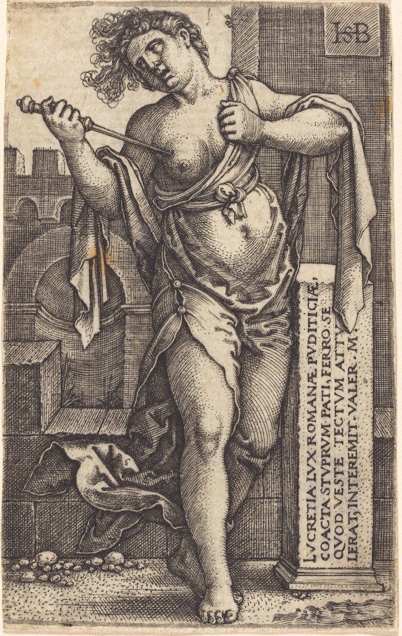 Lucretia stående av Sebald Beham