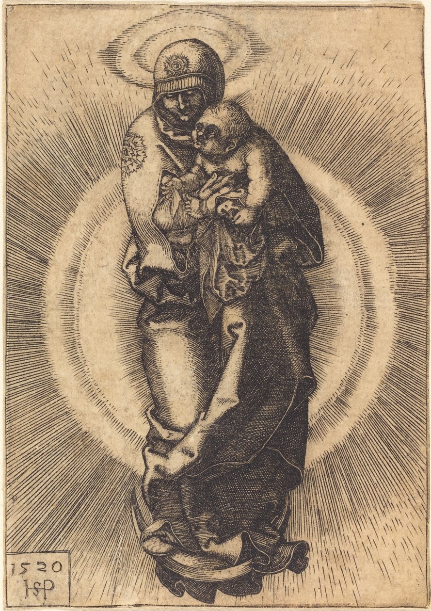 Madonna på halvmånen av Sebald Beham