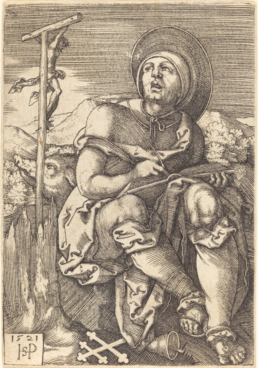 Eremitten Sankt Antonius av Sebald Beham