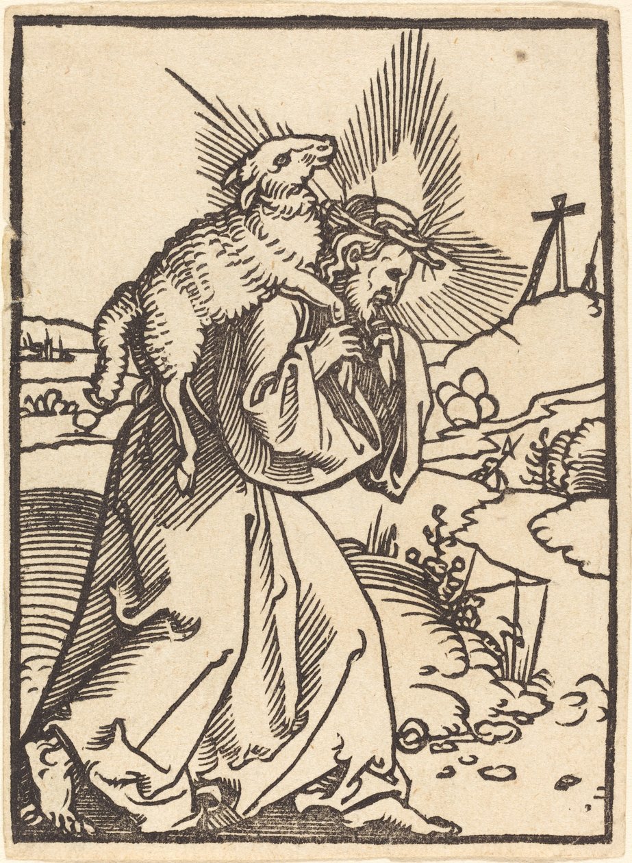 Den gode hyrde av Sebald Beham