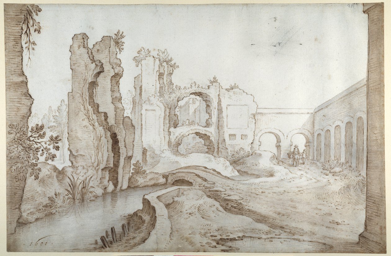 Ruinene av Thermae of Titus av Sebastian Vrancx