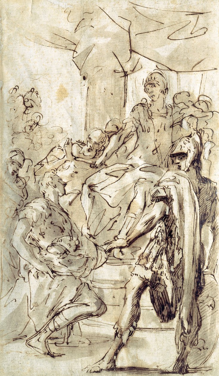 David avviser kong Sauls våpen av Sebastiano Ricci