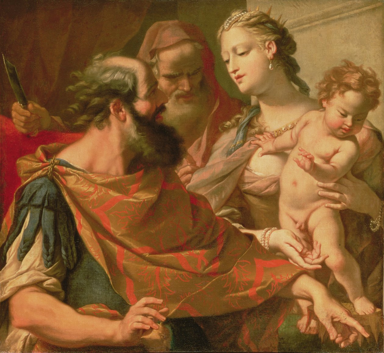 Moses tråkker på faraos krone av Sebastiano Ricci