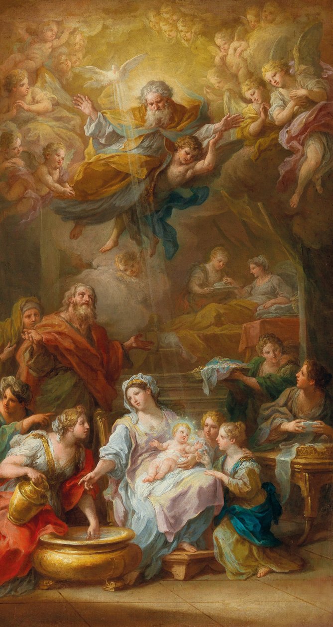 Jomfruens fødsel, 1756. av Sebastiano Conca