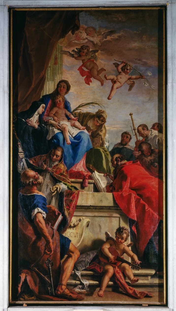 Vår Frue tronet med de hellige av Sebastiano Ricci