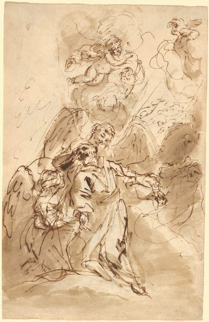 Ekstasen til Saint Francis [recto] av Sebastiano Ricci