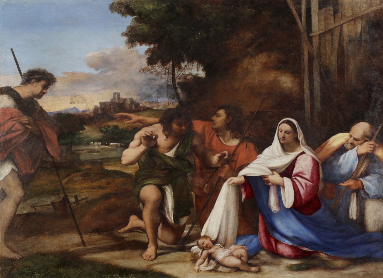 Tilbedelse av hyrdene, 1510 av Sebastiano del Piombo