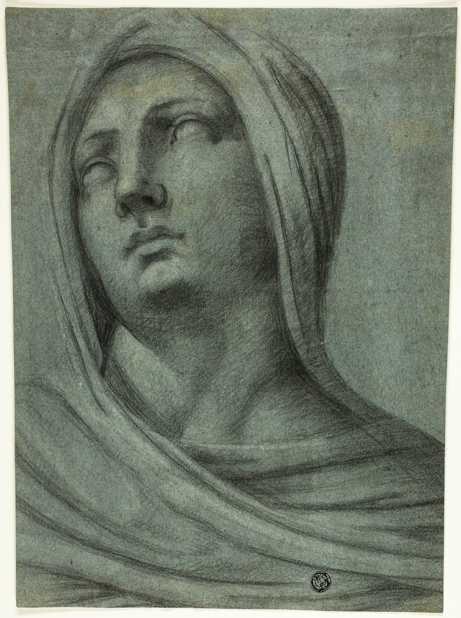 Hode og skuldre av sløret kvinne av Sebastiano del Piombo