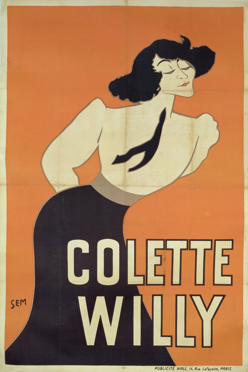 Plakat som viser Colette Willy (1873–1954) av Sem