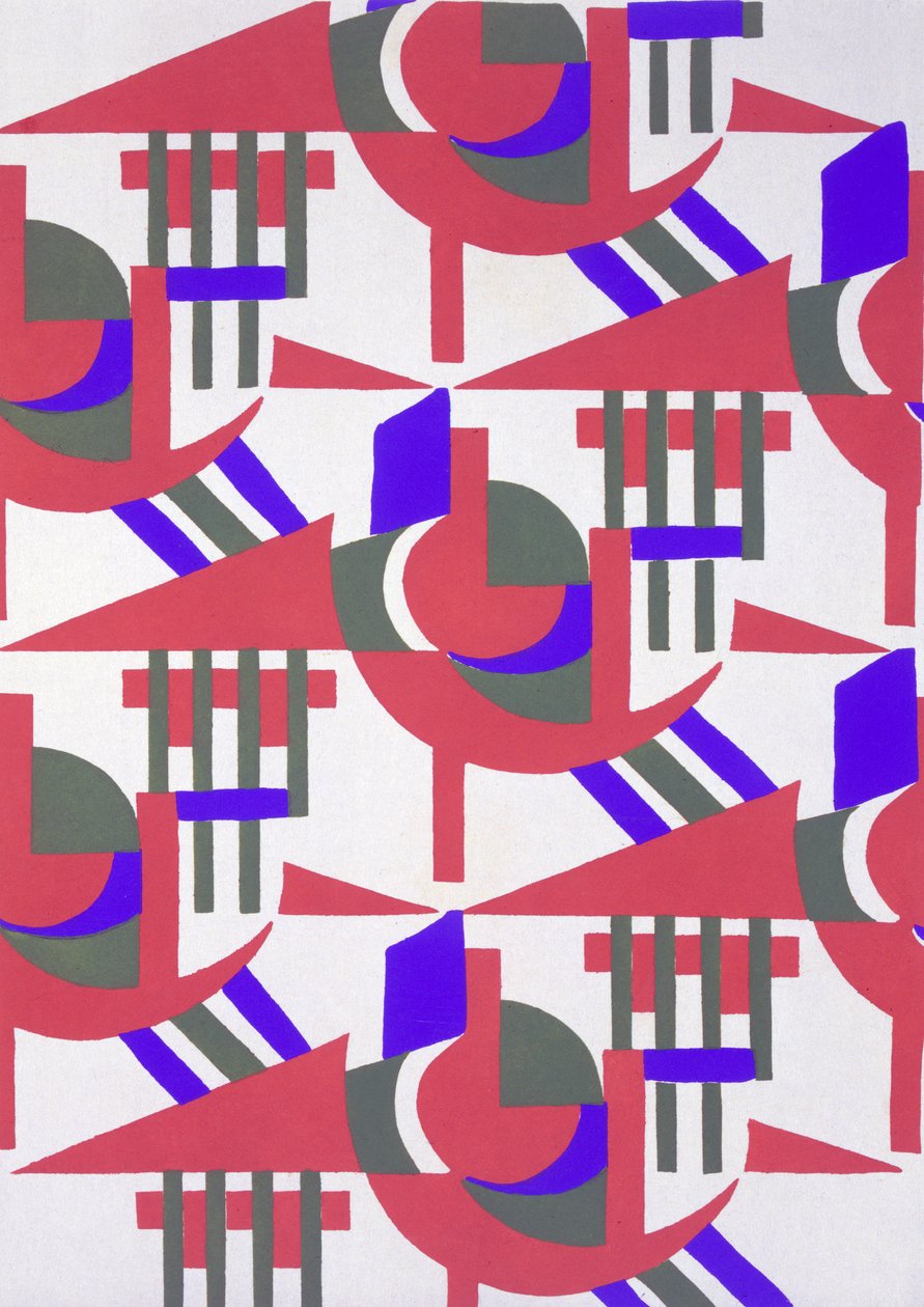 Design fra 'Nouvelles Compositions Decoratives', slutten av 1920-tallet (pochoir-trykk) av Serge Gladky