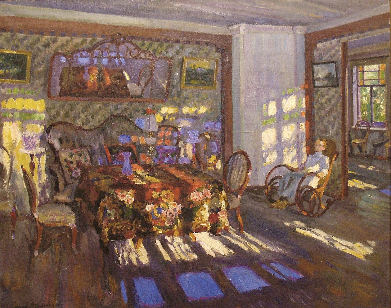 Sollys gjennom fargede glassvinduer, 1916 av Sergei Arsenevich Vinogradov