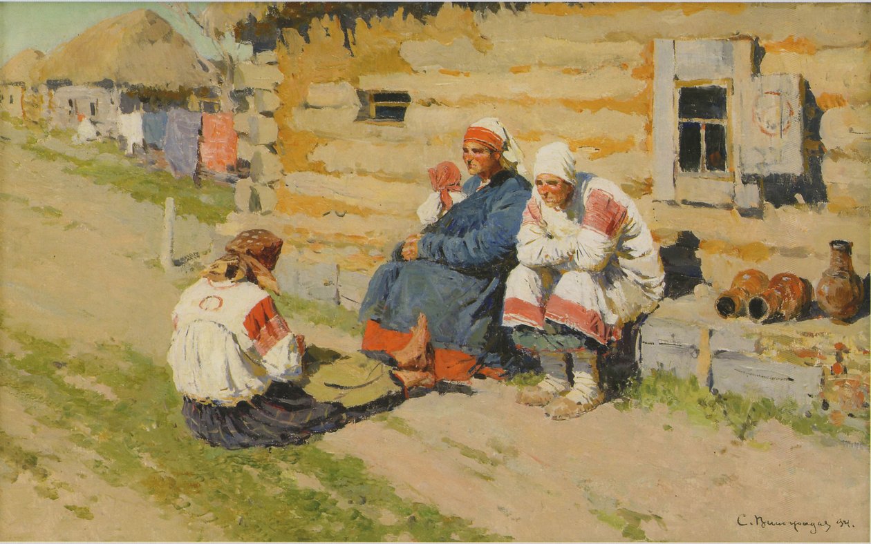 Venter i solen, 1894 av Sergei Arsenevich Vinogradov