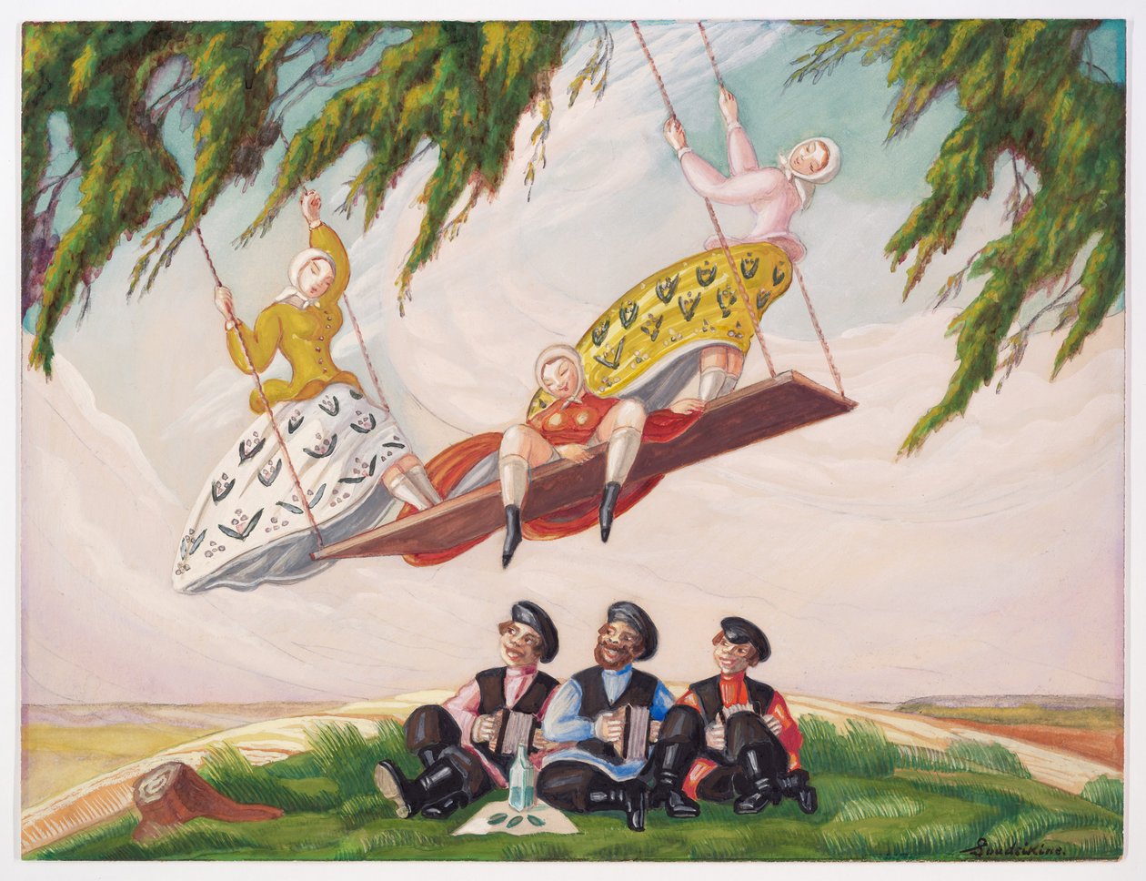 The Swing, 1920-tallet av Sergei Yurievich Sudeykin