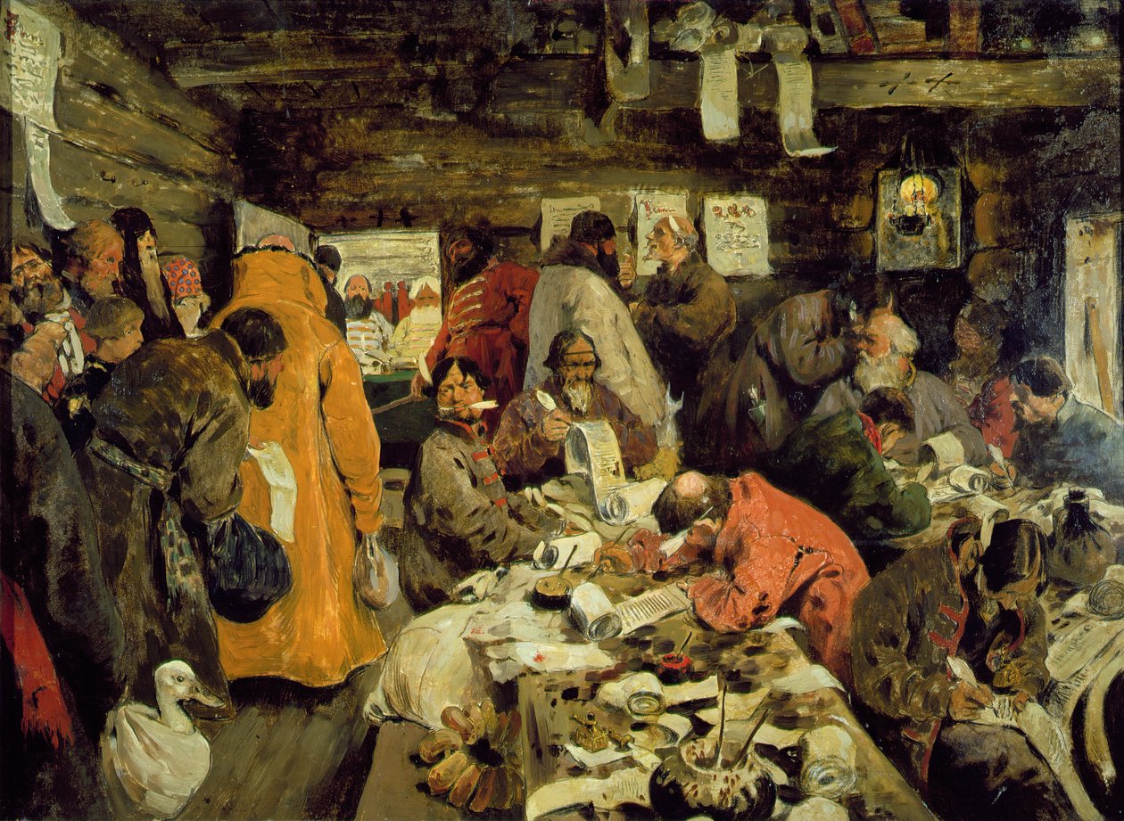Et advokatkontor i Muscovite Times, 1907 av Sergej Vasilevic Ivanov