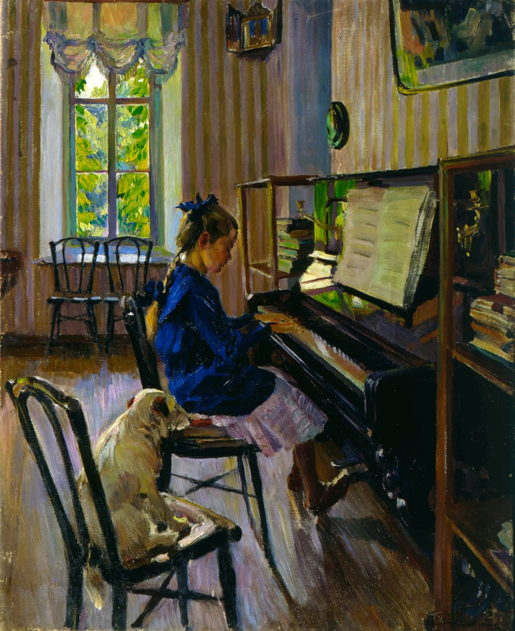 På pianoet, 1914. av Sergey Vinogradov