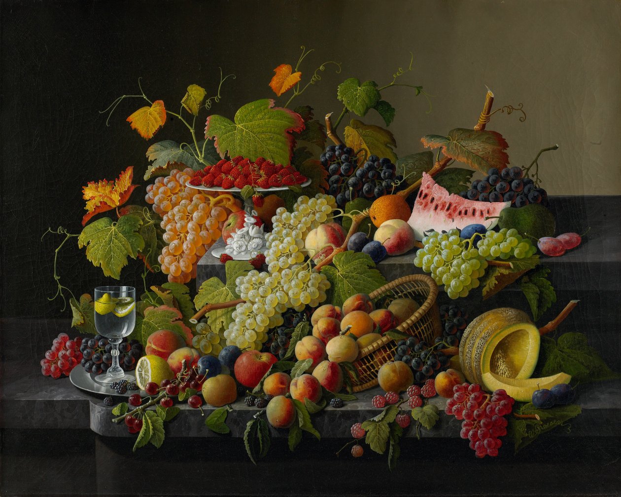 Rikelig frukt, 1858 av Severin Roesen