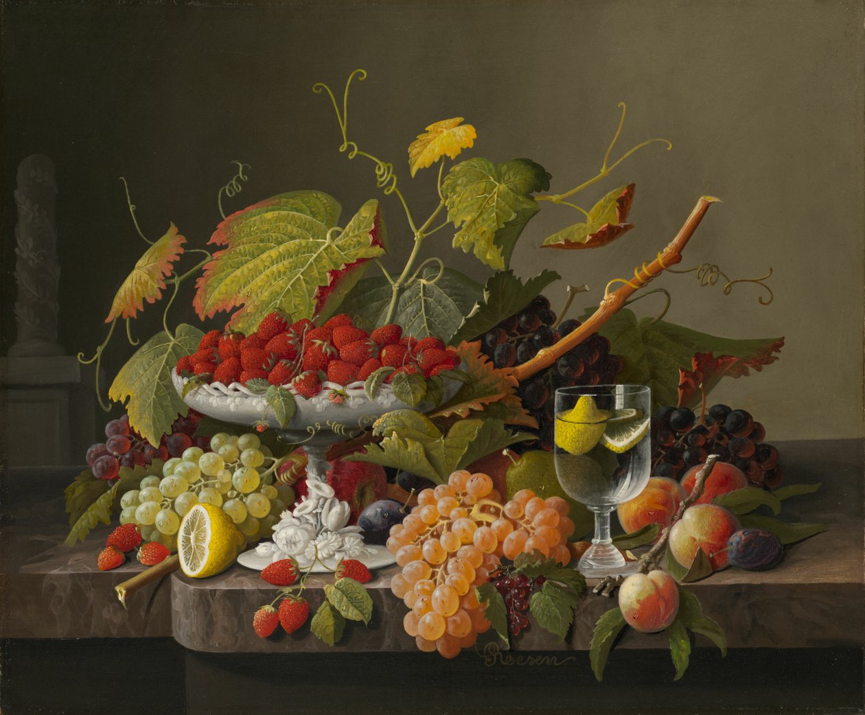 En overflod av frukt, ca. 1860. av Severin Roesen