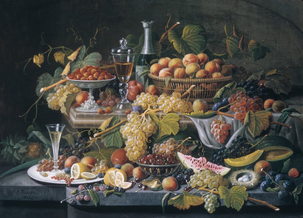 Stilleben: frukt, 1855. av Severin Roesen